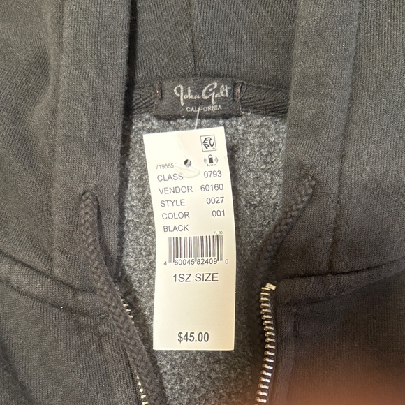 Brandy Melville Black Oversized Zip-Up Hoodie - Picture 2 of 3